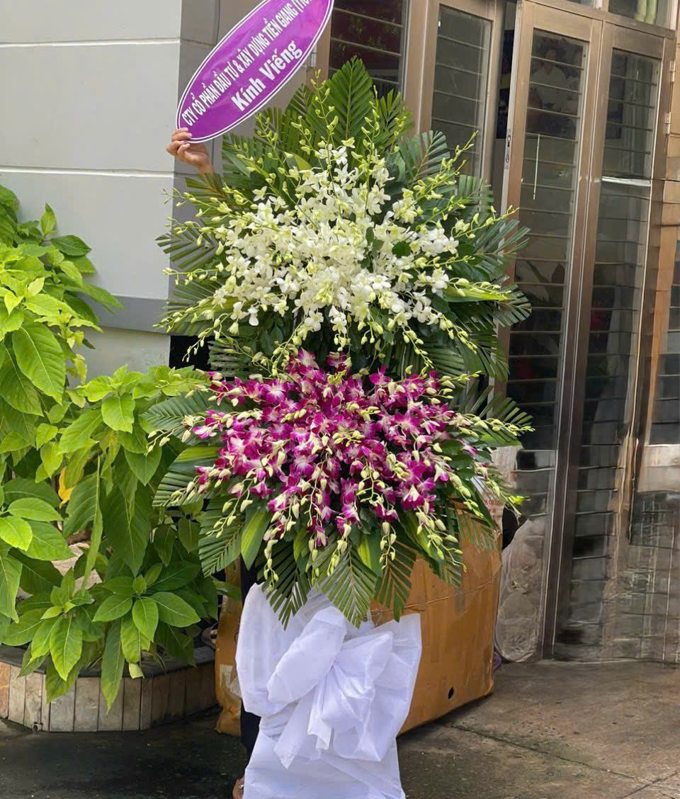 Lẵng Hoa Viếng Chia Buồn Tang Lễ HCB494