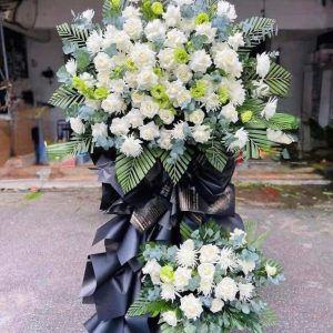 Lẵng Hoa Viếng Chia Buồn Tang Lễ HCB411