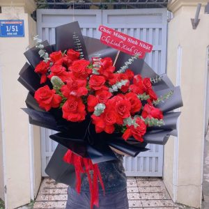 Bó hồng đỏ đẹp sang HB911