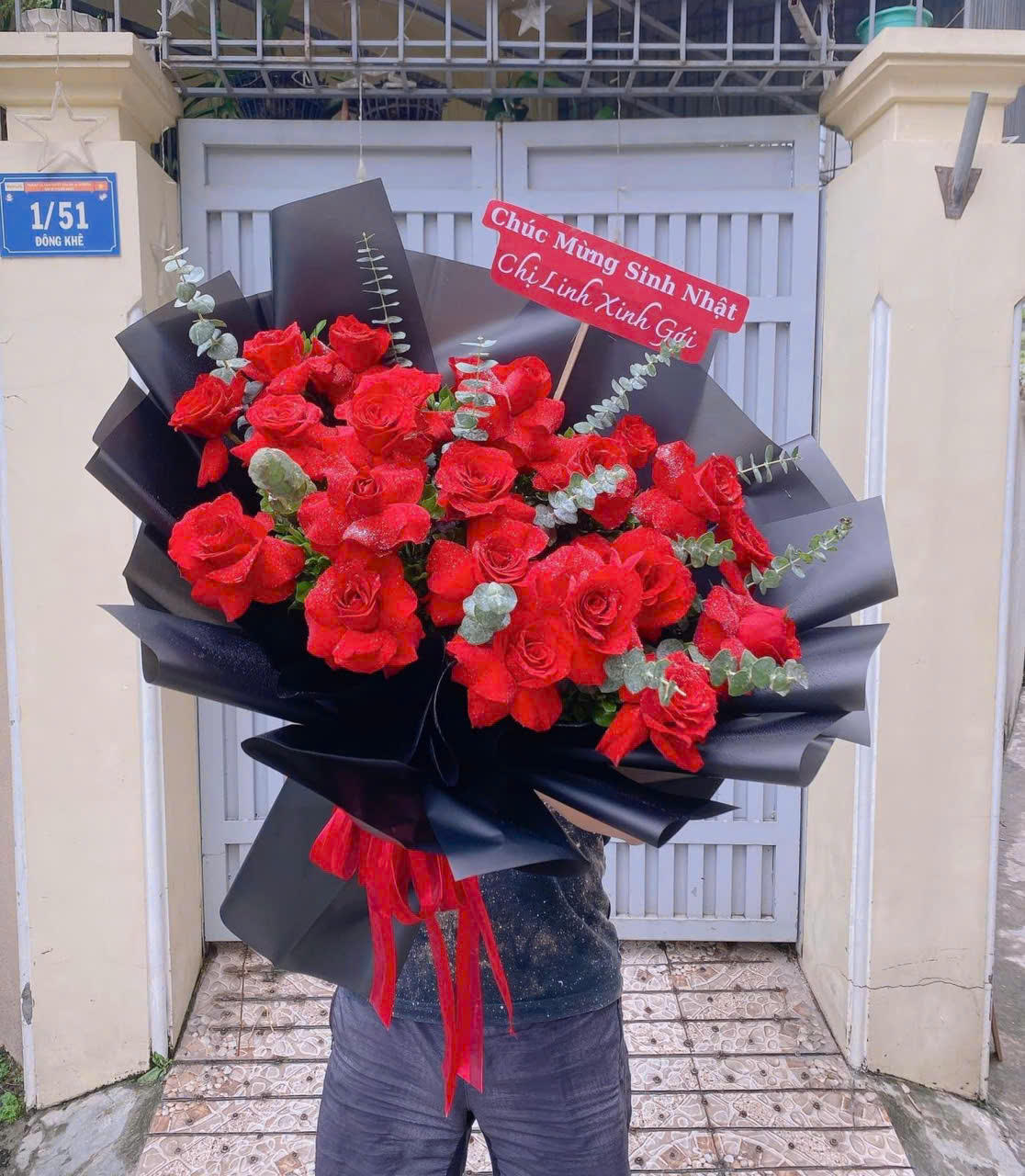Bó hồng đỏ đẹp sang HB911